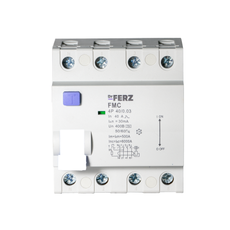 FMC-3P+N 40A 30mA 6kA тип A, 4M УЗО